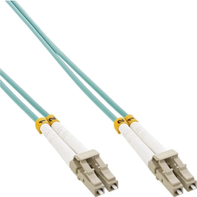 Afbeelding van LC Duplex Optical Fiber Patch kabel Multi Mode OM3 turquoise