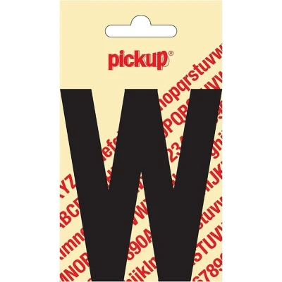 Afbeelding van Plakletter Nobel Sticker zwarte letter W Pickup