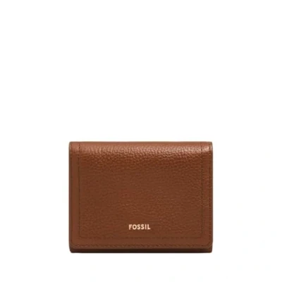 Afbeelding van FOSSIL Portemonnee Logan Trifold Medium Brown Bruine