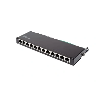 Afbeelding van Good Connections Patchpaneel voor bureau 6.250 MHz GIGABIT compatibel 12 poorten 0,5 U afgeschermd STP opening zonder gereedschap diepzwart (RAL9005)