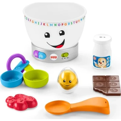 Afbeelding van Fisher Price Laugh &amp; Learn GJW20 educatief speelgoed voor baby&#039;s, magische kleuren mengkom met muziek en verlichting kinderen vanaf 6 maanden
