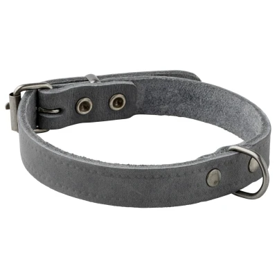 Afbeelding van Adori Halsband Vetleder Met Print Grijs Hondenhalsband 40x1.6 cm