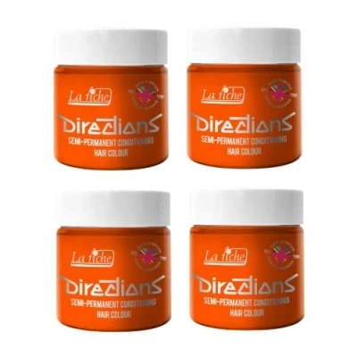 Afbeelding van La Riche Directions Semi permanente haarverf, fluorescerend oranje, 100 ml, 4 stuks