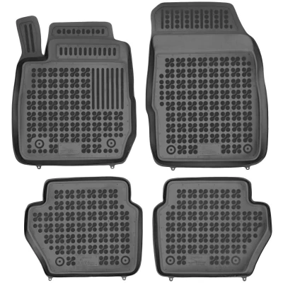 Afbeelding van REZAW PLAST 200602 Vloermatset Rubber voor en achter 4 Zwart Op maat gemaakt FORD: FIESTA 6