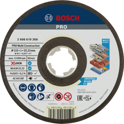 Afbeelding van Bosch Accessories Power Tools 2608619268 Doorslijpschijf recht 115 mm 1 stuk(s)