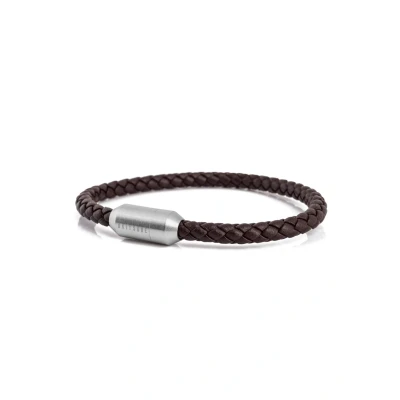 Afbeelding van Akitsune Silva Armband, Heren, Maat: 20cm, Silverbrown