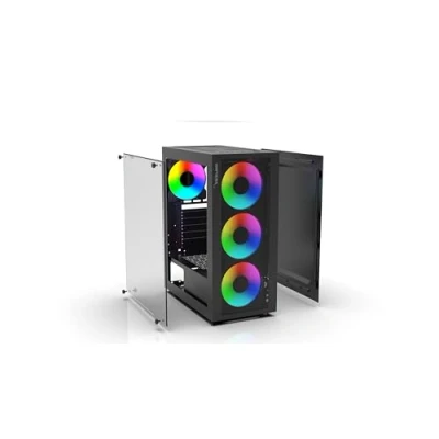 Afbeelding van INCA Geh EMG 15XN Midi tower PC behuizing Zwart