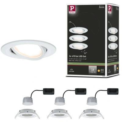 Afbeelding van Paulmann Set Nova Coin 3 stapdim rd zwenkb. LED