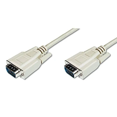 Afbeelding van Digitus AK 310100 018 E VGA kabel Aansluitkabel stekker 15 polig, polig 1.80 m Grijs Schroefbaar