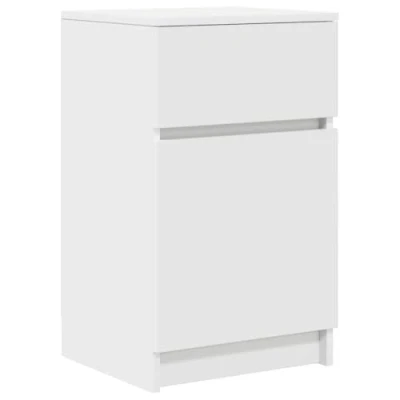 Afbeelding van vidaXL Nachtkastje 39x35x65 cm bewerkt hout wit