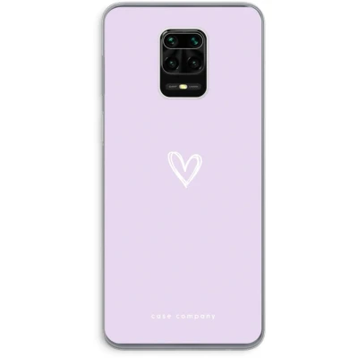 Afbeelding van Case Company® hoesje geschikt voor Xiaomi Redmi Note 9 Pro Klein hartje paars Soft Cover Telefoonhoesje Bescherming aan alle Kanten en Schermrand