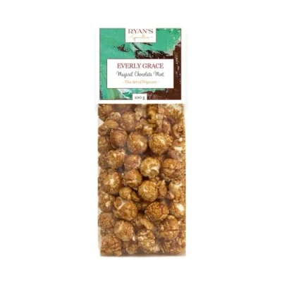 Afbeelding van Everly Grace Popcorn Magical Chocolate Mint, 100 g, popcornzakjes met chocolade en pepermunt, handgemaakt in Duitsland