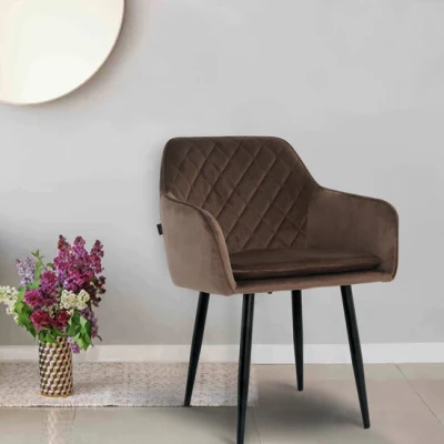 Afbeelding van Lina® Noble Eetkamerstoel Bruin Velvet