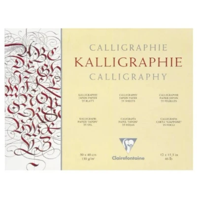 Afbeelding van Clairefontaine Kalligrafieblok Formaat 24 x 30 cm 25 vellen Gewicht 130g