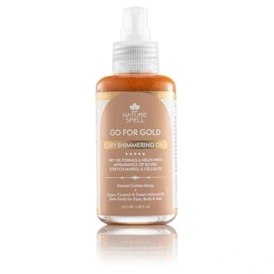 Afbeelding van Natur Spell Go For Gold Dry Shimmer Oil 100ML Cruelty Free Not Tested On Animals Suitable Vegan