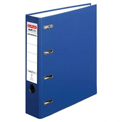 Afbeelding van Herlitz 10842276 maX.file protect map met 4 ringen, FSC karton, blauw