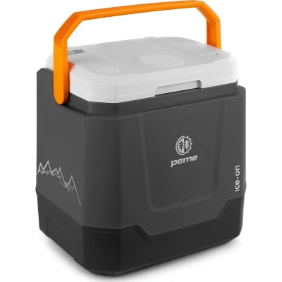 Afbeelding van PEME Quest Elektrische Koelbox, 31.5 liter, 12V, 220/230 Volt AC/DC, Ingebouwde luidspreker, Aansluiting voor Auto en Camping, thermo elektrisch Frigobox Donkergrijs