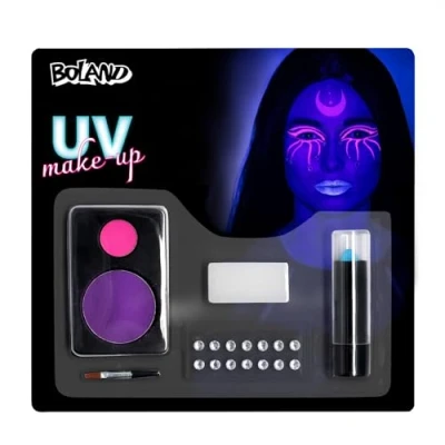 Afbeelding van Boland Make up Schminkset Bright skull UV Halloween Skelet Day of the Dead Horror Schmink