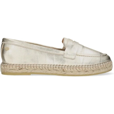 Afbeelding van Fred de la Bretoniere 152010234 Espadrilles, Dames, Maat: 39, Goud Leer