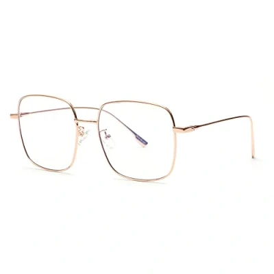 Afbeelding van JM Optische bril, metaal, mode, oversize, vierkant frame, anti blauw licht, bril oogbescherming vrouwen, Goud