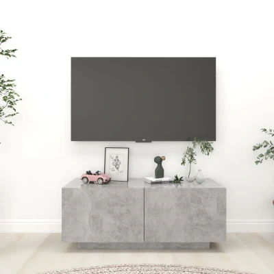 Afbeelding van Tv meubel 100x35x40 cm spaanplaat betongrijs