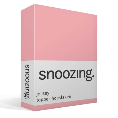 Afbeelding van Snoozing Jersey Topper Hoeslaken 100% gebreide katoen 70x200 cm Roze