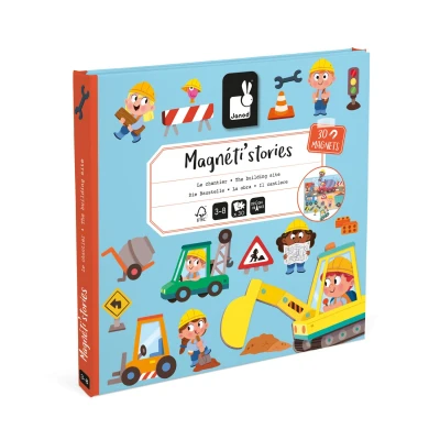 Afbeelding van Janod magneetboek magnéti&#039;stories bouwterrein 30st