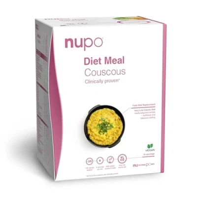 Afbeelding van NUPO Diet Meal Couscous Premium dieetmaaltijd voor gewichtsverlies, complete maaltijdvervanging 10 porties, veganistisch, glutenvrij, GMO vrij