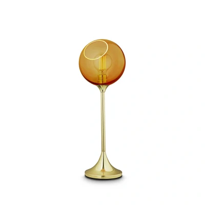 Afbeelding van Ballroom tafellamp, amber, glas, mondgeblazen, dimbaar.