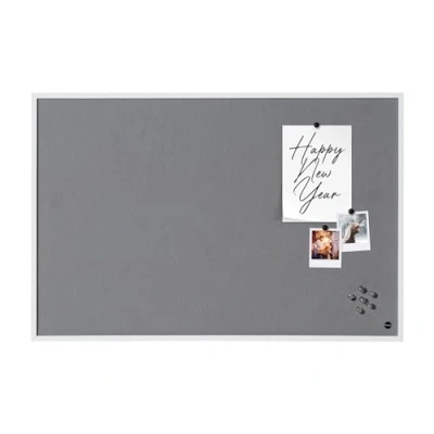 Afbeelding van Bi Office New Basic prikbord van vilt met frame, 585 x 385 mm, wit
