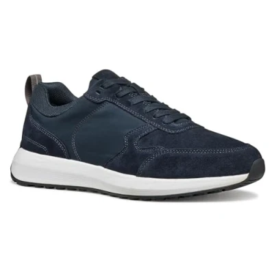 Afbeelding van Geox U Volpiano Sneakers laag, Heren, Maat: 43, Navy Leer en textiel