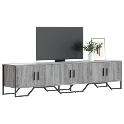 Afbeelding van Tv meubel 180x34x41 cm bewerkt hout grijs sonoma eikenkleurig