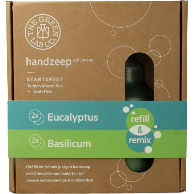 Afbeelding van The Green Lab Co. Starterset Handzeep Tabletten Eucalyptus &amp; Basilicum