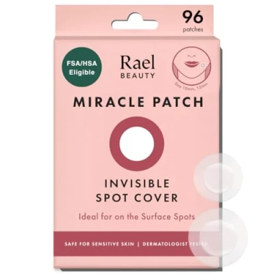 Image de Rael Patch Anti Bouton Invisible Skincare Coreen, Acne Pimple Patches pour Visage, Hydrocolloïdes, Vegan, Sans Cruauté, Deux tailles (96 Patchs)