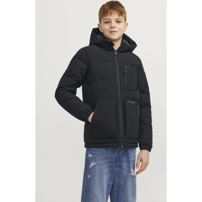 Afbeelding van Jack &amp; Jones Junior Jjeotto Puffer JNR Winterjas, Heren, Maat: 140, Schwarz