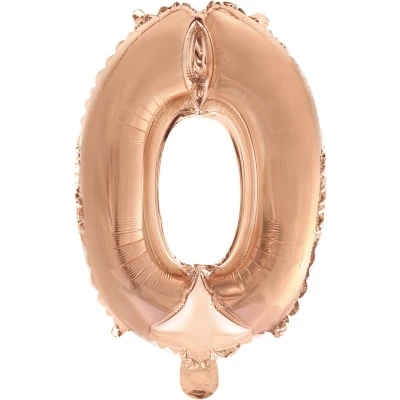 Afbeelding van Ballon folie 0 rose goud 40cm