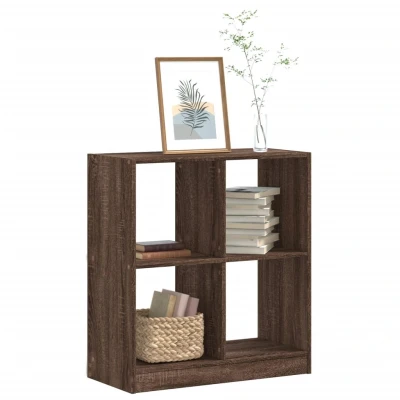 Afbeelding van Boekenkast 68,5x32x75 cm bewerkt hout bruin eikenkleurig
