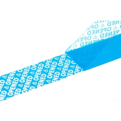 Afbeelding van Kortpack Security Tape (tamper evident) 50mm X 50mtr. Blauw transparant (1 Rol)