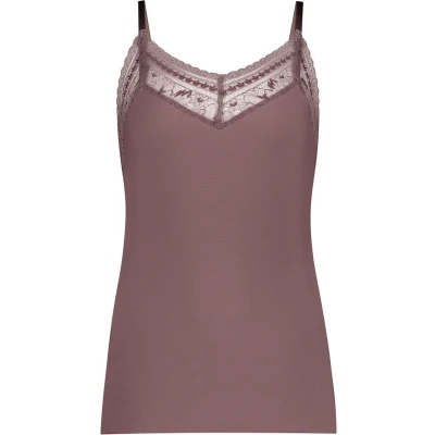 Afbeelding van Ten Cate Secrets Spaghetti Top Lace Mauve maat XL Paars