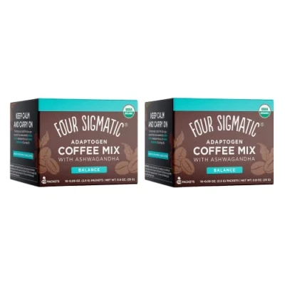 Afbeelding van Four Sigma tic Adaptogen koffie met Ashwagandha 25 g (verpakking van 2)