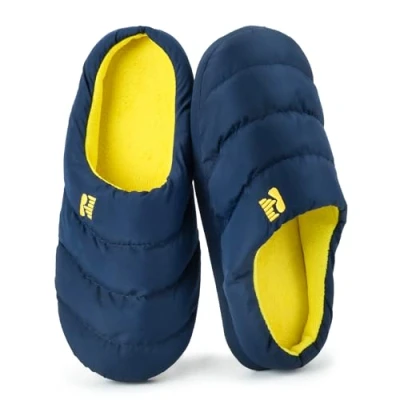 Afbeelding van RockDove Heren pantoffels van traagschuim, Blauw en maïs