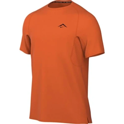Afbeelding van Nike Performance Solar Chase Sport Tshirt, Heren, Maat: Large, Safety orange/black