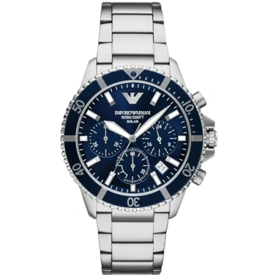 Afbeelding van Emporio Armani AR11681 Heren Horloge 43mm Zilverkleurig