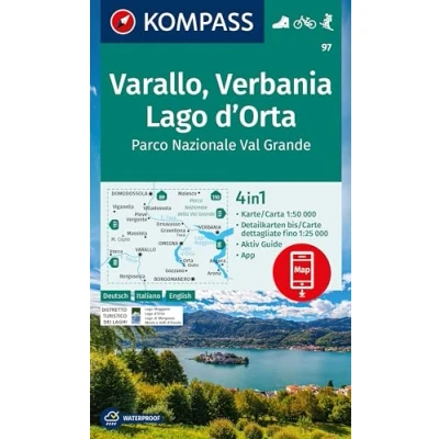 Afbeelding van KOMPASS Wanderkarte 97 Varallo, Verbania, Lago d&#039;Orta, Parco Nazionale Val Grande 1:50.000