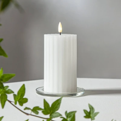 Afbeelding van LED strip Flame Stripe wit 15 cm echte was op batterijen