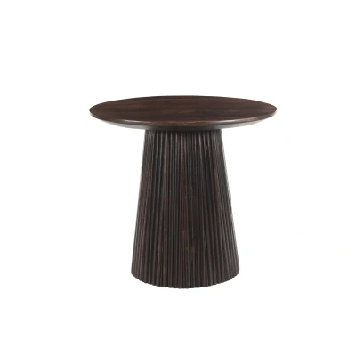 Afbeelding van Salvator ronde bijzettafel Ø50 cm hout walnoot bruin