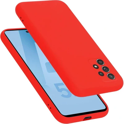 Afbeelding van Cadorabo Hoesje geschikt voor Samsung Galaxy A52 (4G / 5G) A52s in LIQUID ROOD Beschermhoes gemaakt van flexibel TPU silicone Case Cover