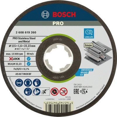 Afbeelding van Bosch Accessories 2608619260 Doorslijpschijf recht 115 mm 1 stuk(s)