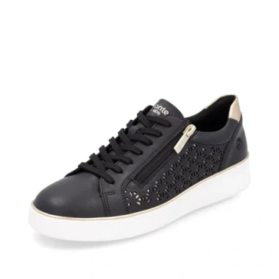 Afbeelding van Remonte D2E03 lage sneakers voor dames, losse zool, Zwart Combi 03, 41 EU