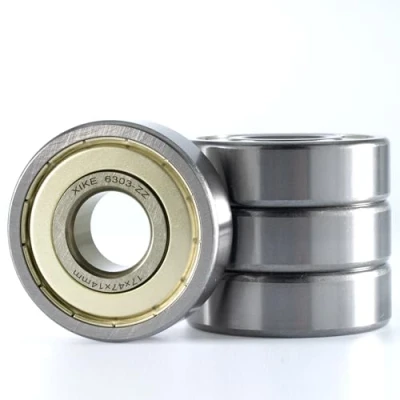 Afbeelding van XiKe Set van 4 kogellagers 6303ZZ 17 x 47 14 mm voorgesmeerd verchroomd staal dubbele metalen afdichtingen groefkogellagers 6303 2Z met deksels